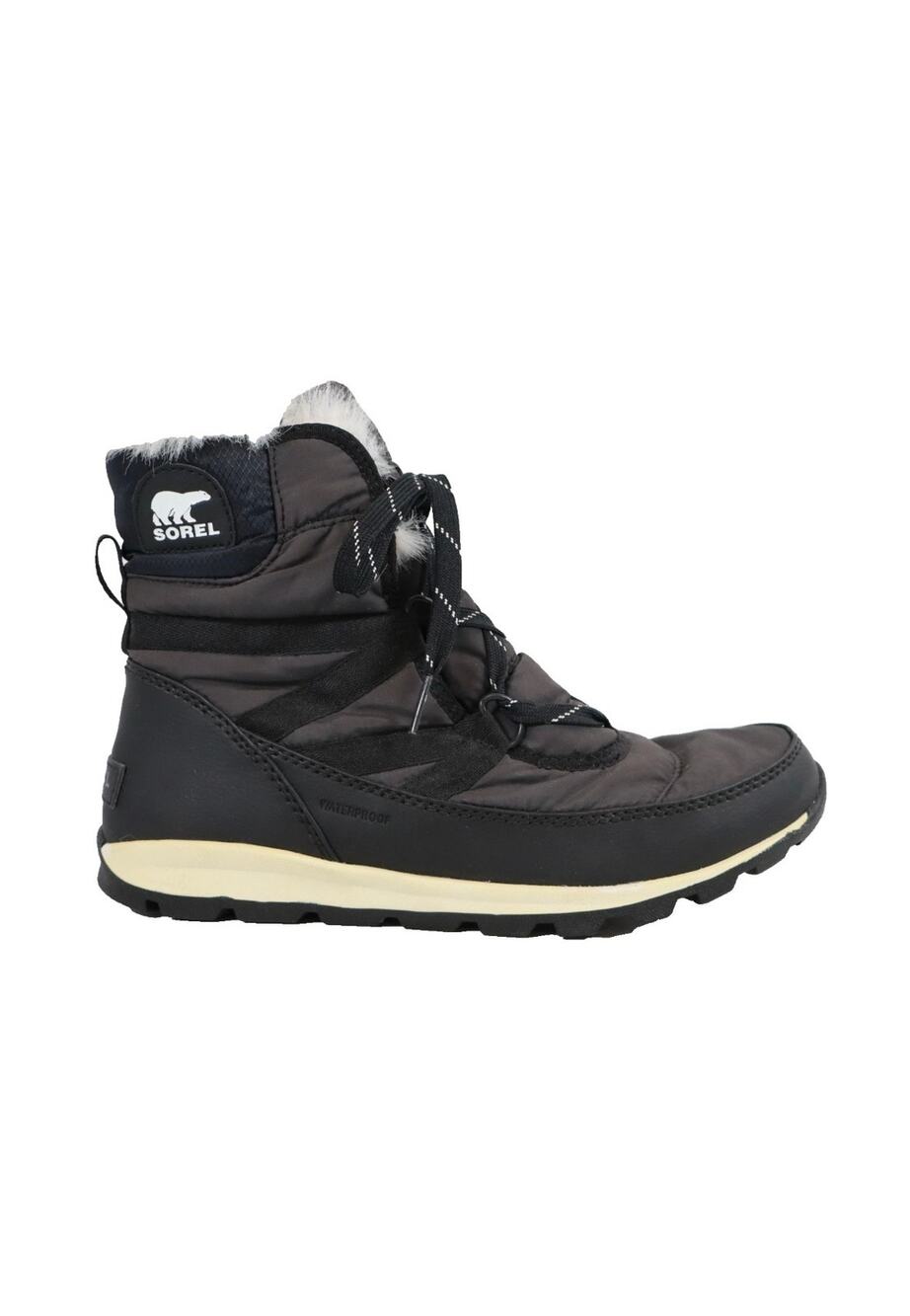 Sorel women’s 8.5 Whitney short lace insulated waterproof black winter boots